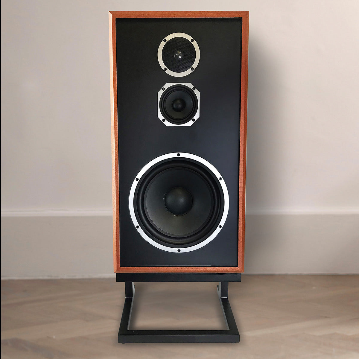 KLH Model Five 3-way 10-inch Acoustic Suspension Floorstanding Speaker - Each (Mahogany)