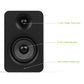 Kanto YUP4 Passive Bookshelf Speakers with 1" Silk Dome Tweeter and 4" Kevlar Woofer - Pair (Black)