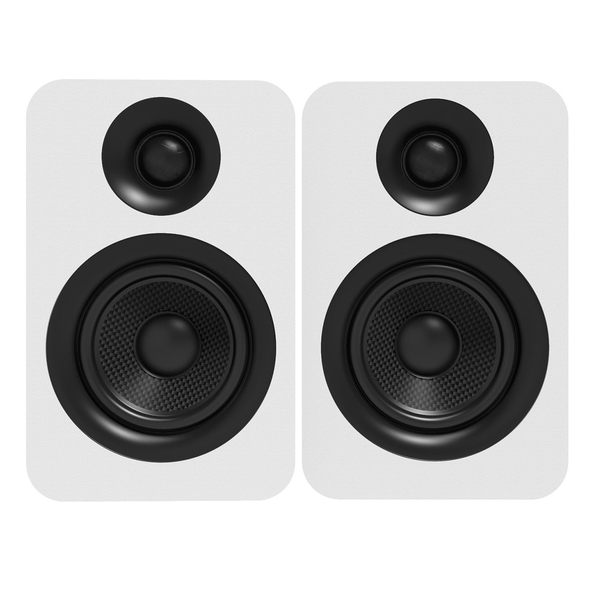 Kanto YUP4 Passive Bookshelf Speakers with 1" Silk Dome Tweeter and 4" Kevlar Woofer - Pair (White)