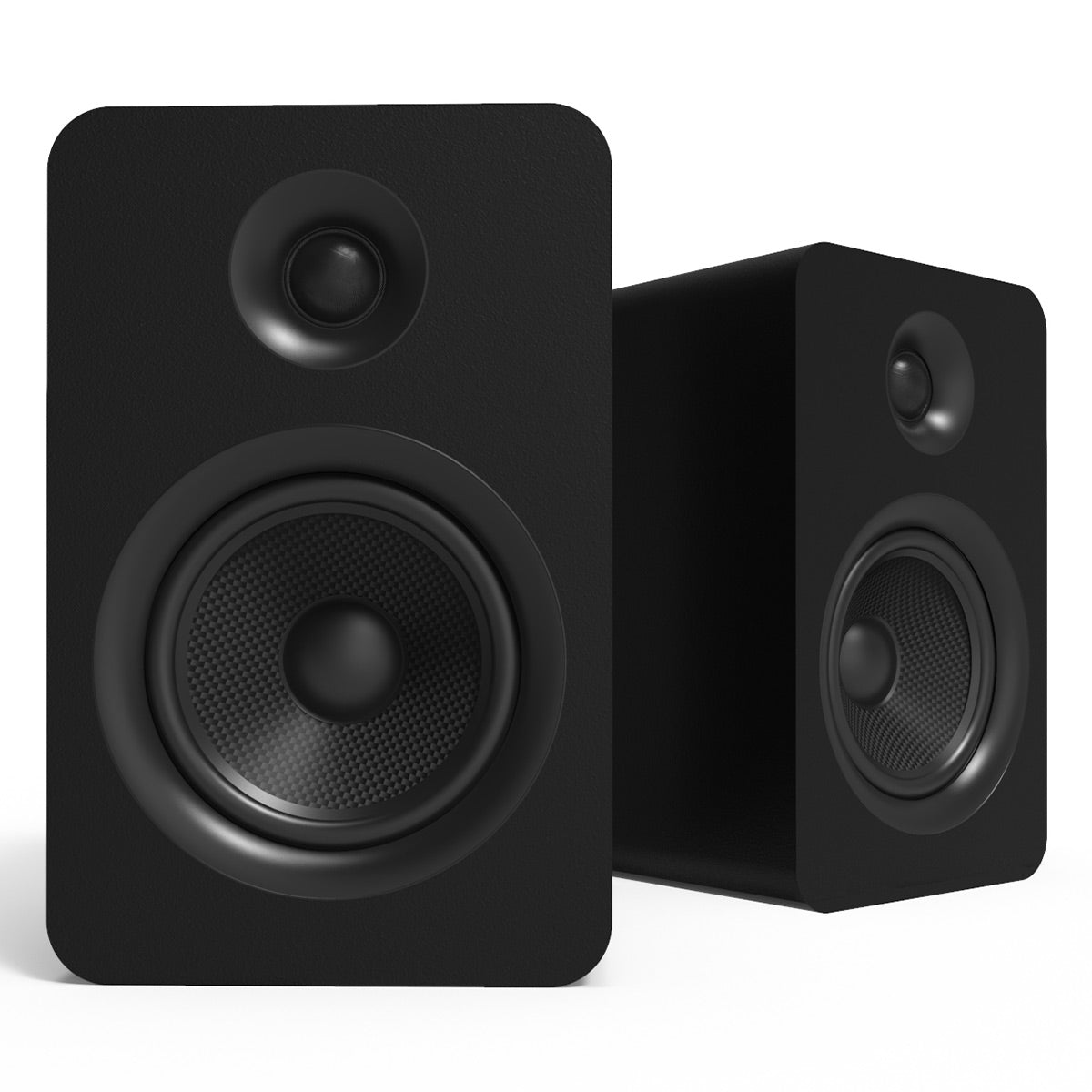 Kanto YUP6 Passive Bookshelf Speakers with S6 Speaker Stands - Pair (Black)