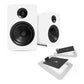 Kanto YUP6 Passive Bookshelf Speakers with S6 Speaker Stands - Pair (White)