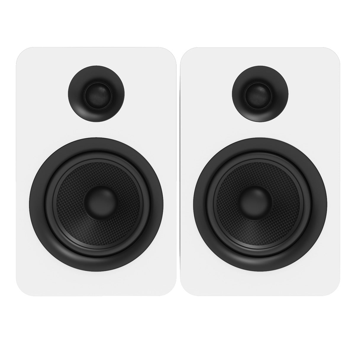 Kanto YUP6 Passive Bookshelf Speakers with S6 Speaker Stands - Pair (White)