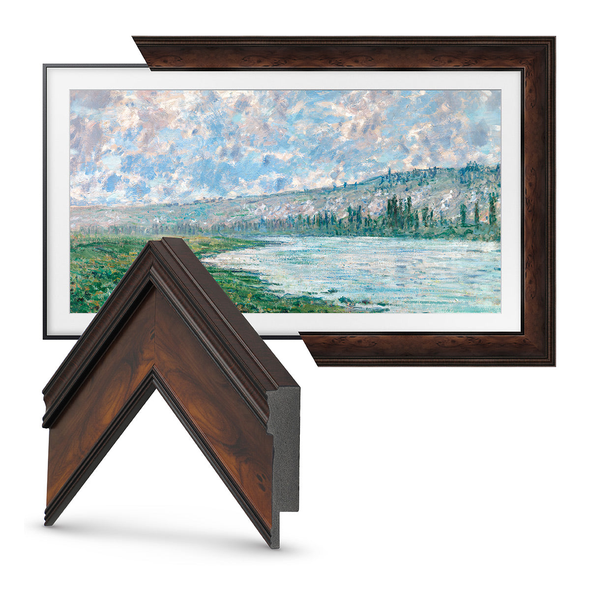 Deco TV Frames 55" Frame for Samsung The Frame TV 2021-2024 (Burlwood)