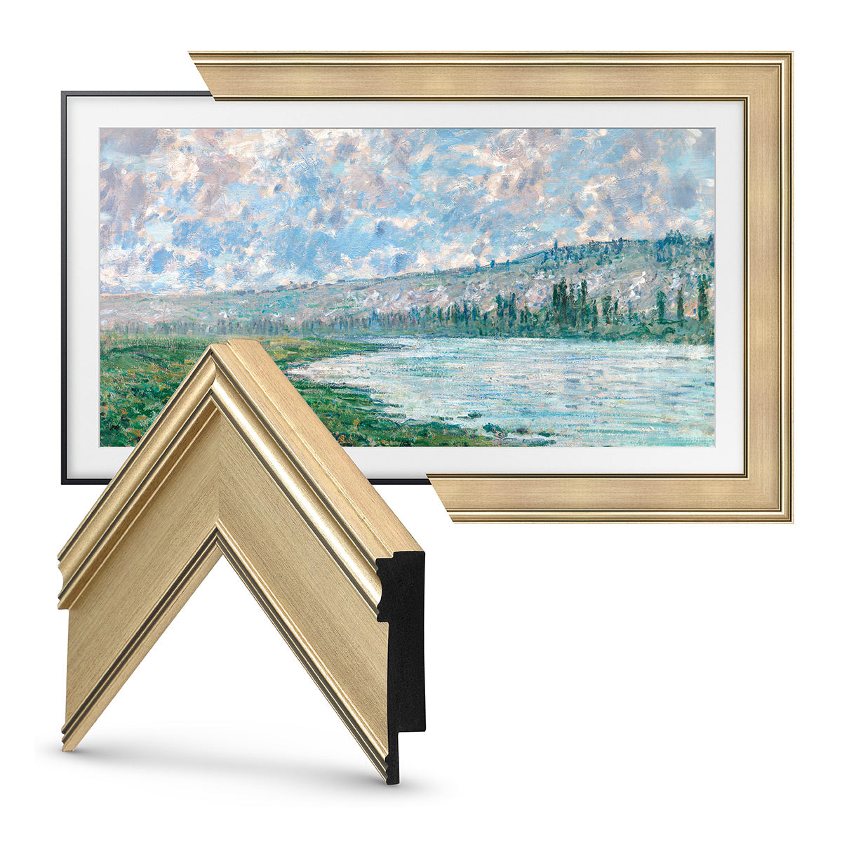 Deco TV Frames 65" Frame for Samsung The Frame TV 2021-2024 (Champagne)