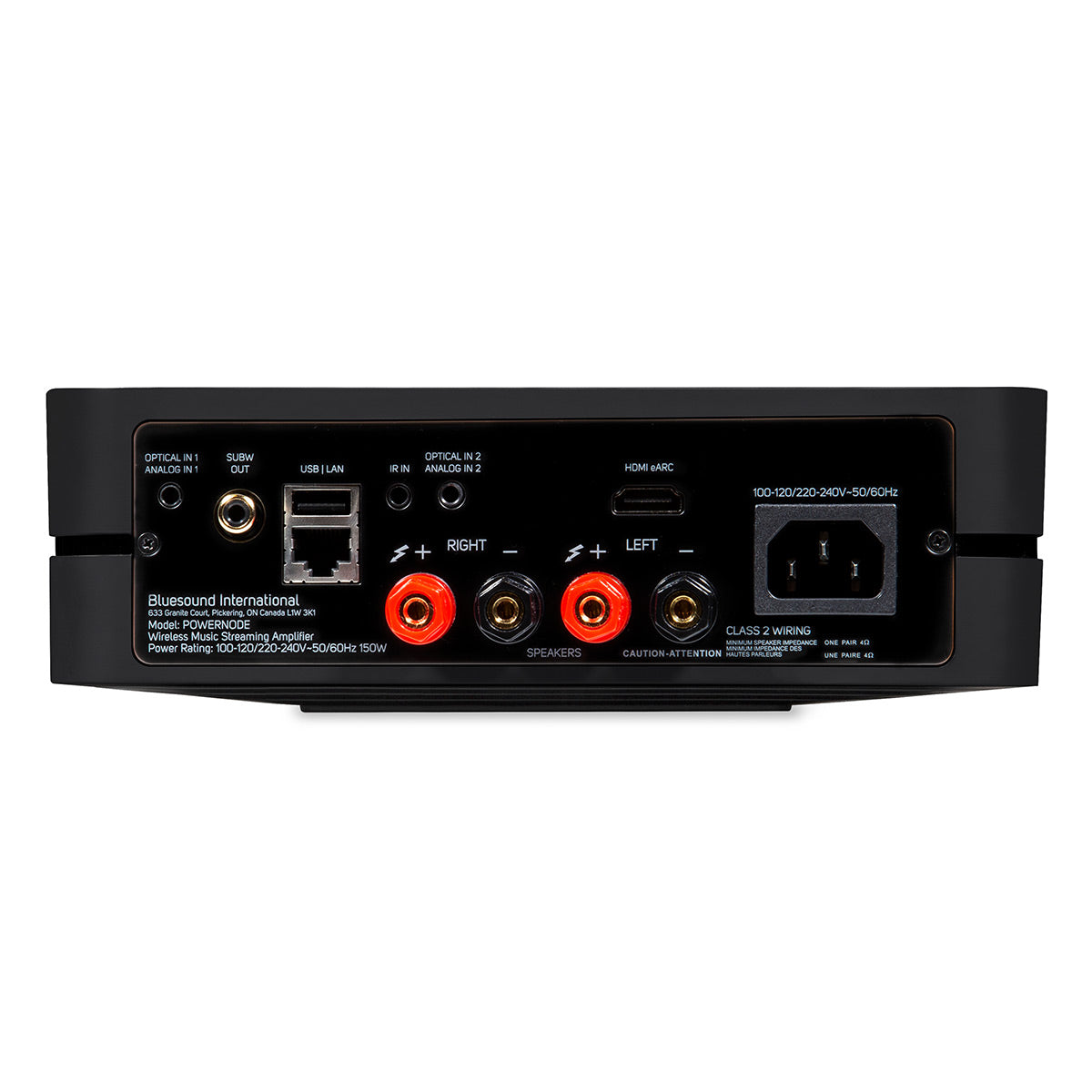 Bluesound Powernode Wireless Multi-Room Hi-Res Music Streaming Amplifier - Gen 3 (Black)