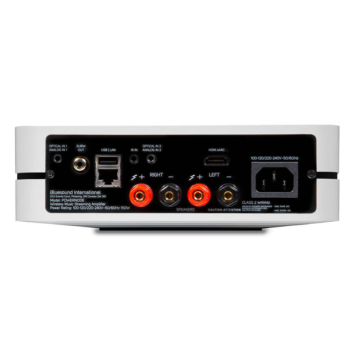 Bluesound Powernode Wireless Multi-Room Hi-Res Music Streaming Amplifier - Gen 3 (White)