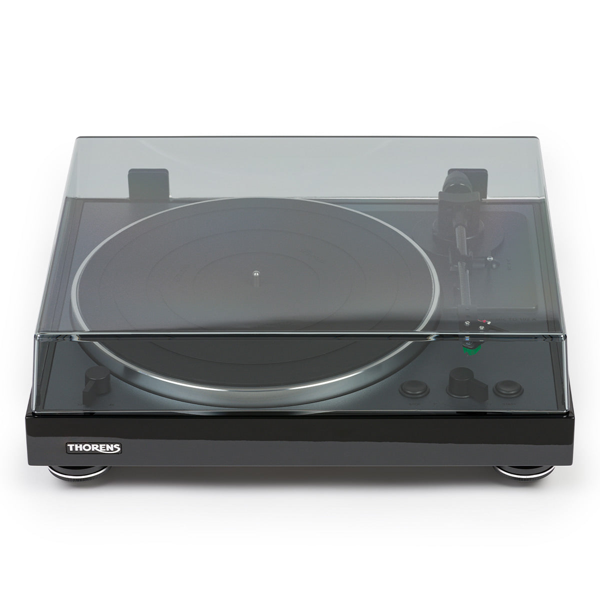 Thorens TD 102 A Fully Automatic Turntable with Integrated Switchable MM Phono Preamplifier (Black High-Gloss)