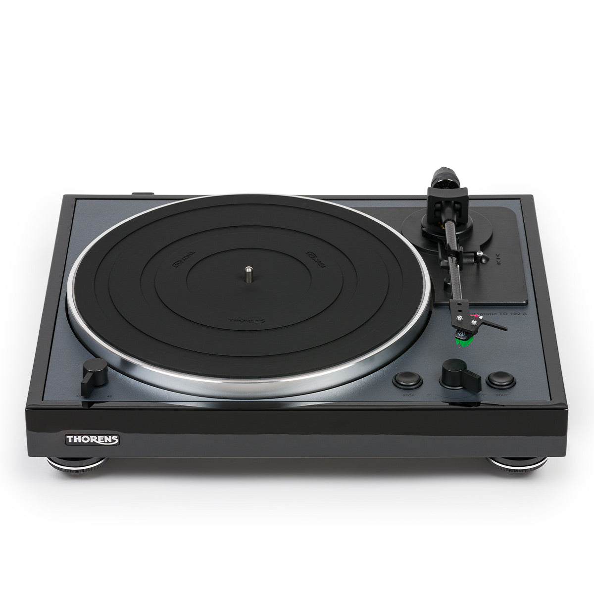 Thorens TD 102 A Fully Automatic Turntable with Integrated Switchable MM Phono Preamplifier (Black High-Gloss)