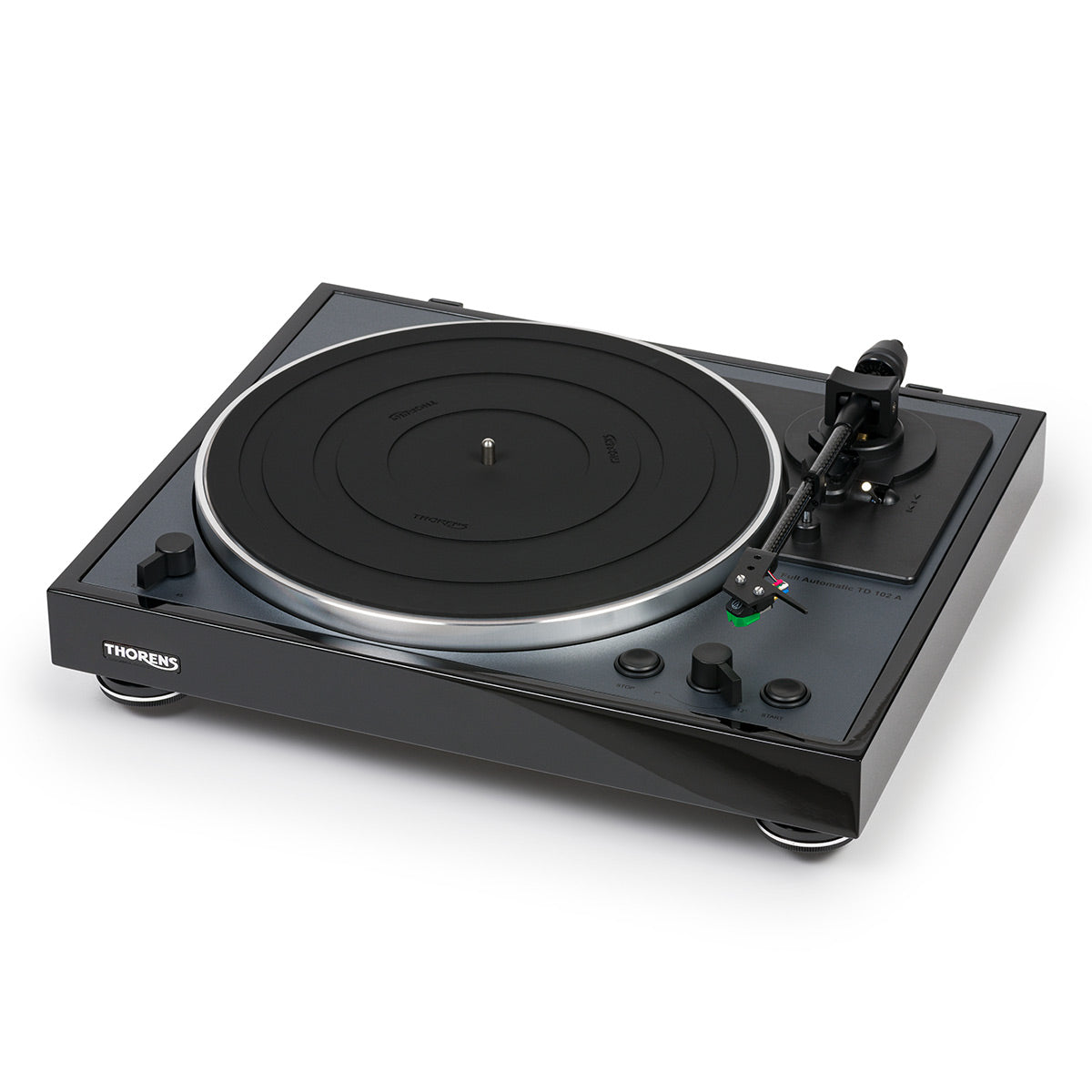 Thorens TD 102 A Fully Automatic Turntable with Integrated Switchable MM Phono Preamplifier (Black High-Gloss)