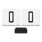 Sonos Amp Wireless Hi-Fi Player with Pair of Sub (Gen 3) Wireless Subwoofer (White)