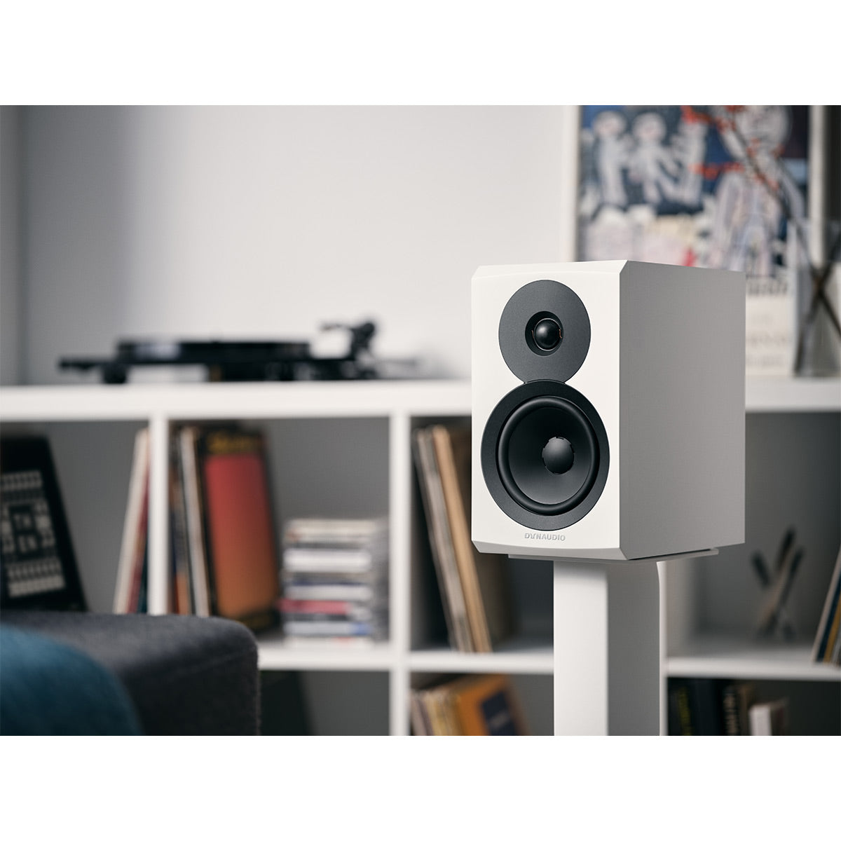 Dynaudio Emit 10 Compact Bookshelf Speaker - Pair (White Satin)