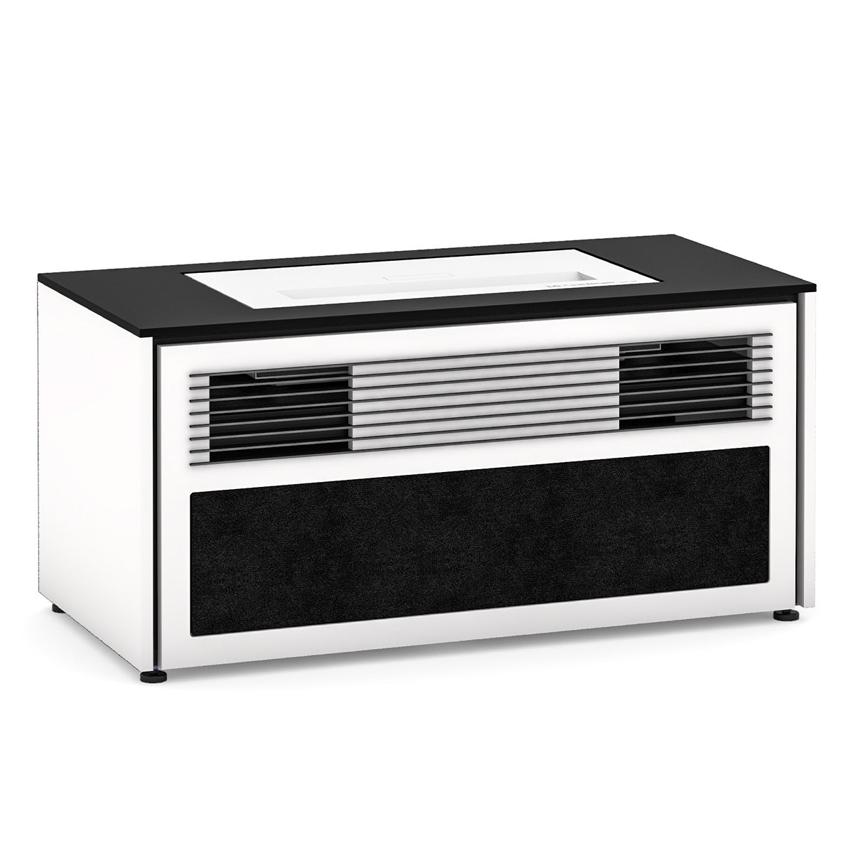 Salamander Chameleon Collection Miami 229S Dual Speaker Grill Projector Integrated Cabinet for LG HU85LA Projector (Gloss Warm White)