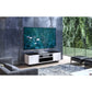 Salamander Chameleon Collection Miami 245S Dual Speaker Grill Projector Integrated Cabinet for LG HU85LA Projector (Gloss Warm White)