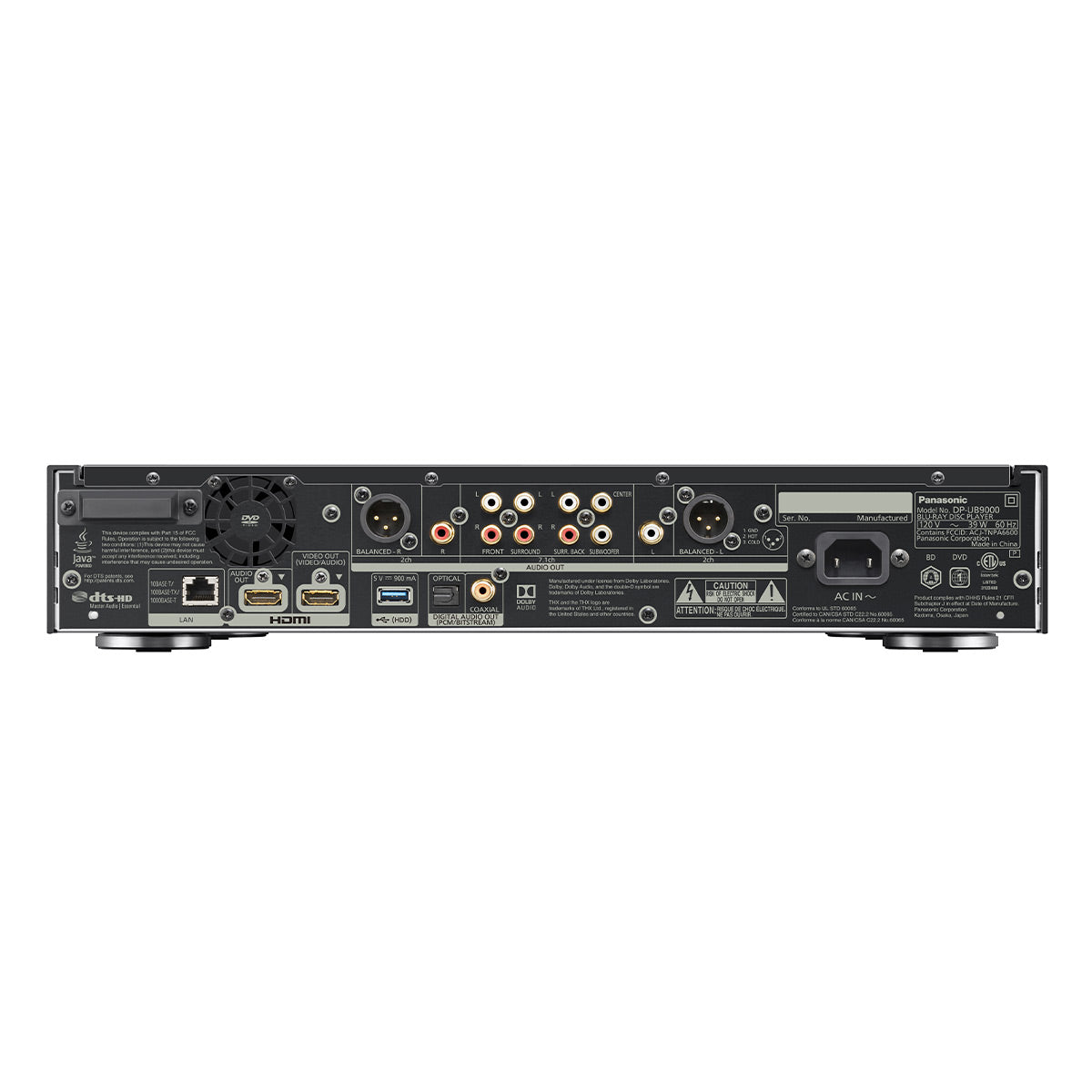 Panasonic DP-UB9000P1K Reference Class 4K Ultra HD Blu-ray Player with HDR10+ and Dolby Vision Playback