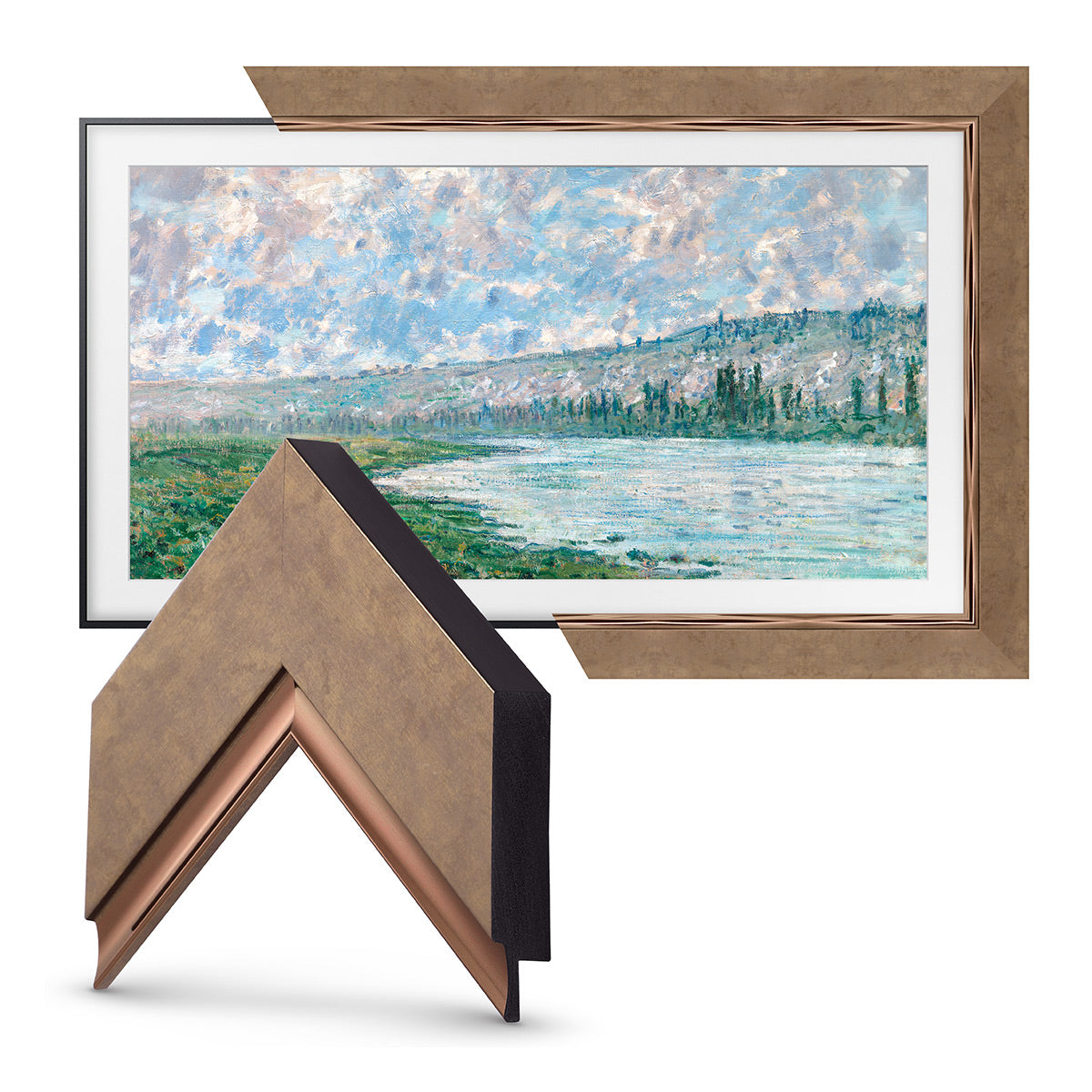 Deco TV Frames 55" Frame for Samsung The Frame TV 2021-2024 (Contemporary Bronze)
