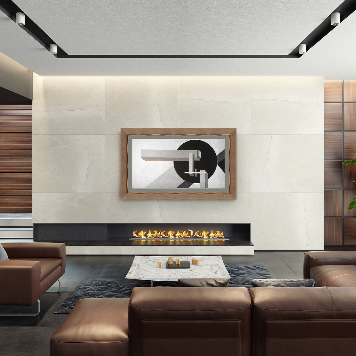 Deco TV Frames 55" Frame for Samsung The Frame TV 2021-2024 (Contemporary Bronze)