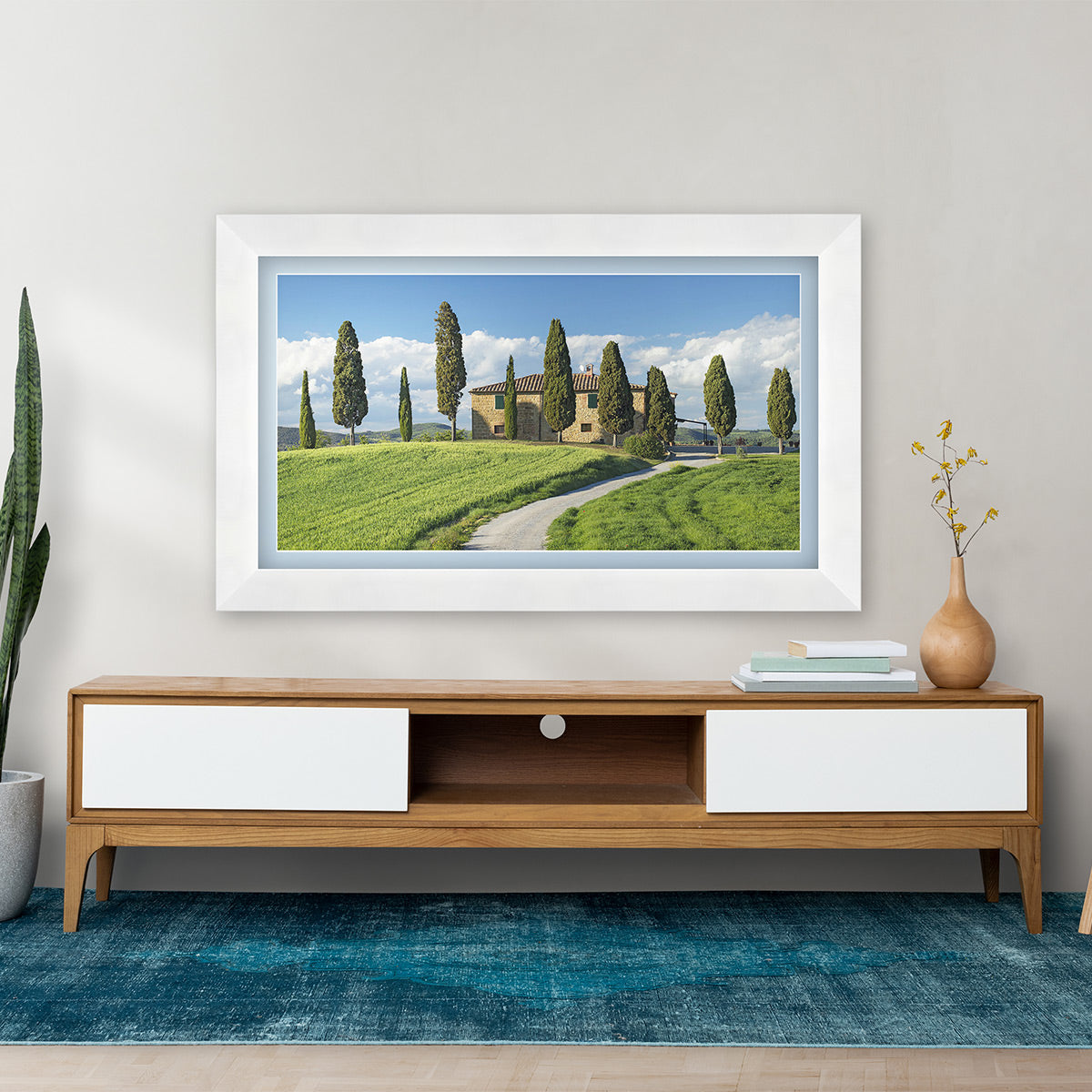 Deco TV Frames 55" Frame for Samsung The Frame TV 2021-2024 (Gloss White)