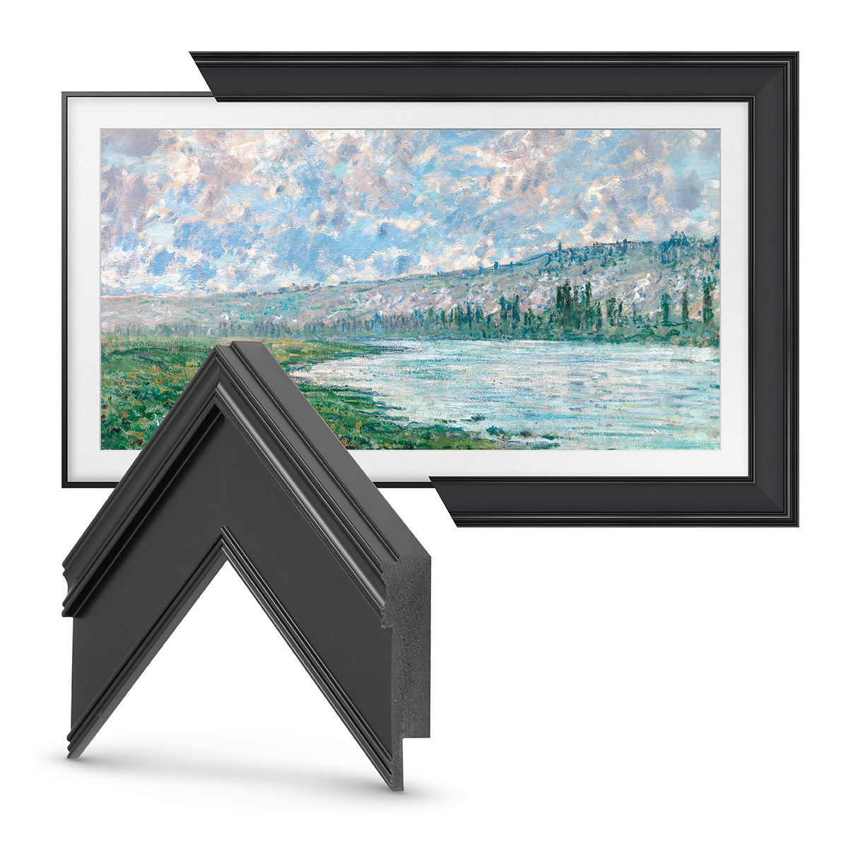 Deco TV Frames 43" Frame for Samsung The Frame TV 2021-2024 (Antique Black)