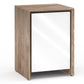 Salamander Chameleon Collection Barcelona 317 Single Audio Cabinet (Natural Walnut with Gloss White Doors)