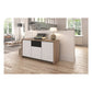Salamander Chameleon Collection Barcelona 336 Triple Speaker Integrated Cabinet (Natural Walnut with Gloss White Doors)