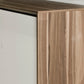 Salamander Chameleon Collection Barcelona 336 Triple Speaker Integrated Cabinet (Natural Walnut with Gloss White Doors)
