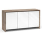 Salamander Chameleon Collection Barcelona 337 Triple AV Cabinet (Natural Walnut with Gloss White Doors)