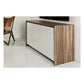 Salamander Chameleon Collection Barcelona 337 Triple AV Cabinet (Natural Walnut with Gloss White Doors)