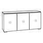 Salamander Chameleon Collection Barcelona 337 Triple AV Cabinet (Natural Walnut with Gloss White Doors)