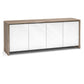 Salamander Chameleon Collection Barcelona 347 Quad AV Cabinet (Natural Walnut with Gloss White Doors)