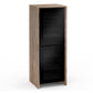 Salamander Chameleon Collection Barcelona 617 Single Audio Cabinet (Natural Walnut with Black Glass Doors)