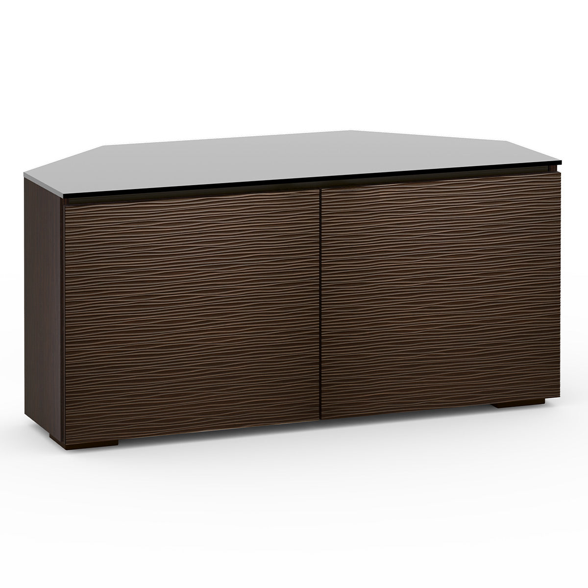 Salamander Chameleon Collection Berlin 221 Twin Corner AV Cabinet (Textured Wenge with Black Glass Top)