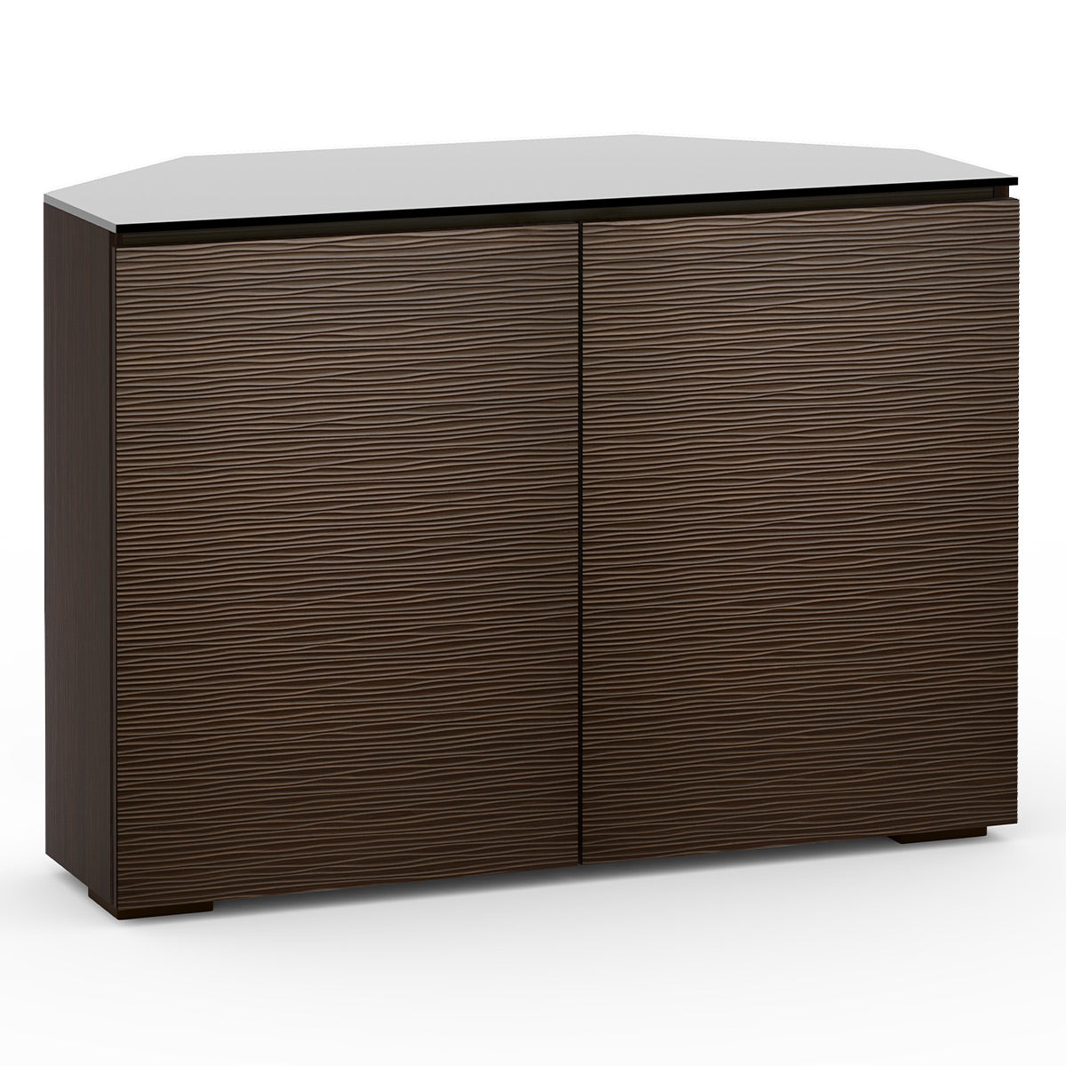 Salamander Chameleon Collection Berlin 323 Twin Corner AV Cabinet (Textured Wenge with Black Glass Top)