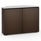 Salamander Chameleon Collection Berlin 323 Twin Corner AV Cabinet (Textured Wenge with Black Glass Top)