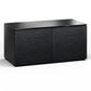 Salamander Chameleon Collection Chicago 221 Twin AV Cabinet (Textured Black Oak with Black Glass Top)