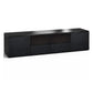 Salamander Chameleon Collection Chicago 245 Quad Speaker Integrated Cabinet (Textured Black Oak with Black Glass Top)