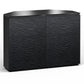 Salamander Chameleon Collection Chicago 323 Twin AV Corner Cabinet (Textured Black Oak with Black Glass Top)