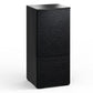 Salamander Chameleon Collection Chicago 517 Twin AV Cabinet (Textured Black Oak with Black Glass Top)