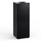 Salamander Chameleon Collection Chicago 617 Twin AV Cabinet (Textured Black Oak with Black Glass Top)