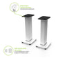 Kanto SX22 22" Tall Fillable Speaker Stands with Isolation Feet - Pair (White)