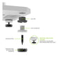 Kanto SX26 26" Tall Fillable Speaker Stands with Isolation Feet - Pair (White)