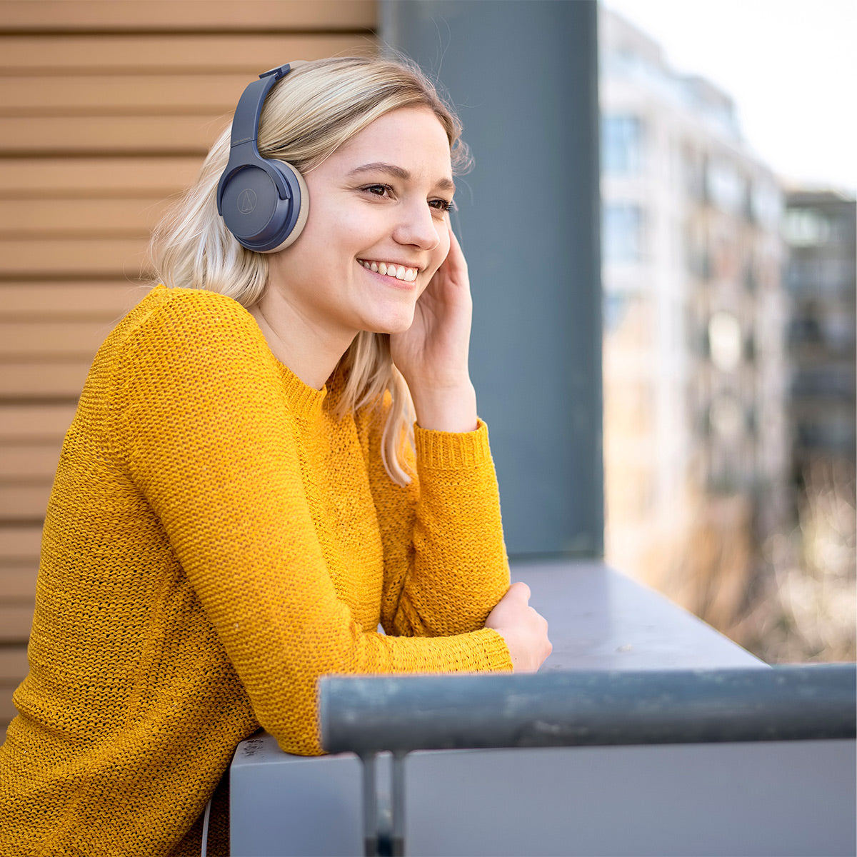AudioTechnica ATH-S220BT Wireless On-Ear Headphones (Beige)