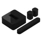 Sonos Premium Immersive Set with Beam (Gen 2, Black) Soundbar, Sub Wireless Subwoofer (Gen 3, Black), and Pair of One SL Wireless Speaker (Black)