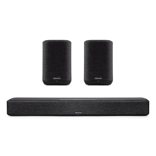 Denon Home Sound Bar 550 with Home 150 Wireless Streaming Speakers (Black)