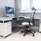 BDI Centro 6401 Desk with Keyboard Drawer (Satin White)