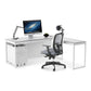 BDI Centro 6401 Desk with Keyboard Drawer (Satin White)