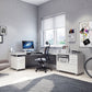 BDI Centro 6401 Desk with Keyboard Drawer (Satin White)