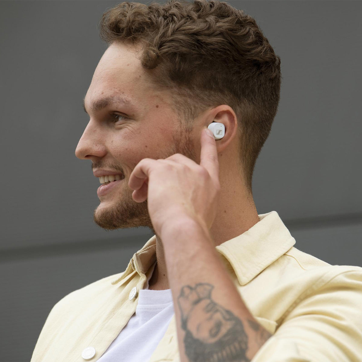 Sennheiser CX Plus True Wireless Earbuds with Active Noise Cancellation (White)