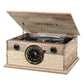 Victrola 4-in-1 Cambridge Farmhouse Modern Bluetooth Turntable with FM Radio (Factory Certified Refurbished, Farmhouse Oatmeal)