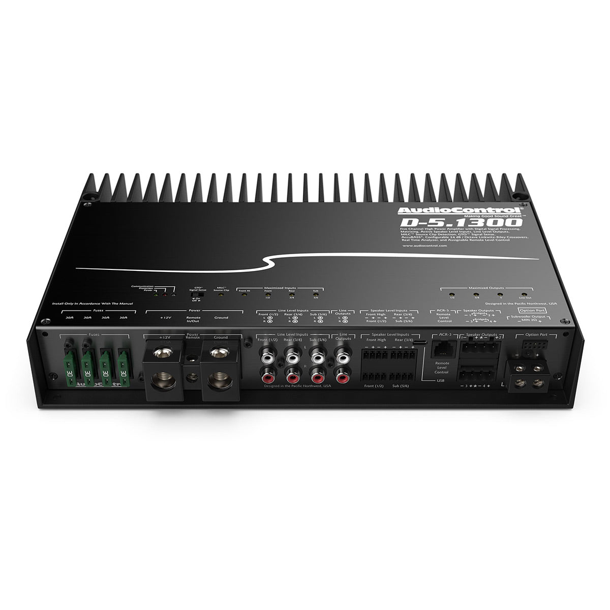 AudioControl D-5.1300 High-Power 5-Channel DSP Matrix Amplifer with Accubass