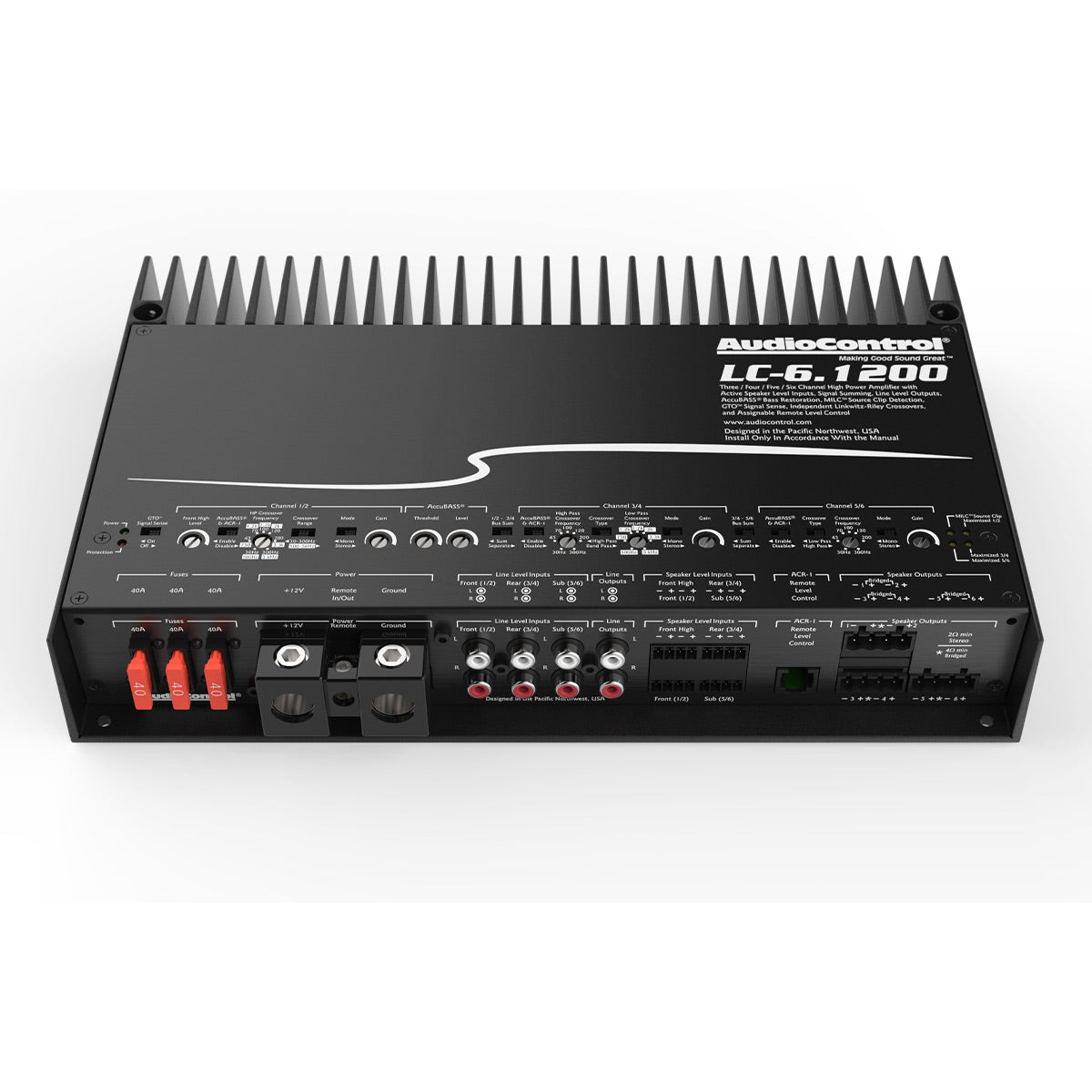 AudioControl LC-6.1200 High-Power Multi-Channel Amplifier with Accubass